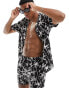 Фото #1 товара Southbeach beach shirt co-ord abstract palm print