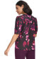 ფოტო #2 პროდუქტის Women's Short-Sleeve Button-Up Blouse