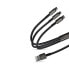Фото #12 товара Kabel przewód 3w1 USB USB-C Iphone Lightning microUSB 3.5 A 1.5 m czarny