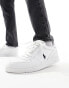 Polo Ralph Lauren Court trainer in white with black logo Weiß/schwarzes Polospieler-Logo, 40 - фото #2