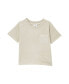 ფოტო #3 პროდუქტის Baby Boys and Baby Girls Alfie Drop Shoulder Tee