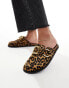 Фото #4 товара ASOS DESIGN Muse Premium leather mule in leopard