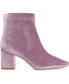 Women's Hazara Velvet Block Heel Dress Booties