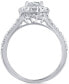 Diamond Pear Shaped Halo Cluster Engagement Ring (1-3/4 ct. t.w.) in 14k White Gold