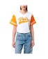 ფოტო #1 პროდუქტის Established Co. Women's White Tennessee Volunteers Baseball Jersey Cropped T-Shirt