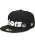 Men's Black Golden State Warriors Checkerboard UV 59FIFTY Fitted Hat