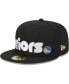 ფოტო #4 პროდუქტის Men's Black Golden State Warriors Checkerboard UV 59FIFTY Fitted Hat