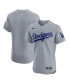 Фото #1 товара Men's Gray Los Angeles Dodgers Alternate Vapor Premier Elite Patch Jersey