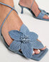 Фото #6 товара Stradivarius 00s flower applique heel in denim