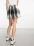 Aape By A Bathing Ape college tartan pleated mini skirt in black