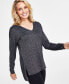 Фото #3 товара Women's Shine V-Neck Long-Sleeve Tunic, Created for Macy's