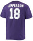 Фото #2 товара Men's Big and Tall Justin Jefferson Purple Minnesota Vikings Player Name Number T-shirt