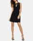 Фото #1 товара BCBGeneration Women's Faux Wrap Mesh Inset Cocktail Dress Black S