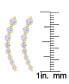 ფოტო #4 პროდუქტის Cubic Zirconia Ear Climber Earrings in Silver Plate, Rose Gold Plate or Gold Plate