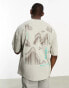 Фото #1 товара ASOS DESIGN oversized t-shirt in grey with mountain back print & front print