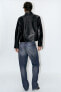 Zw collection leather jacket with zips