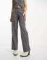 Фото #4 товара ONLY wide leg tailored trouser co-ord in grey pinstripe