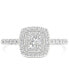 Diamond Cushion Double Halo Engagement Ring (3/4 ct. t.w.) in 14k White Gold