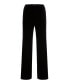 Women's Anna Fit Wide Leg Velvet Trouser Черный, 4 - фото #2