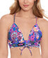 Фото #1 товара Бюстгальтер купальный Salt + Cove juniors' Floral-Print Tie-Back Bikini Top, созданный для Macy's.