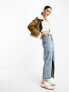 Фото #7 товара Stradivarius cropped aviator jacket with contrast piping in tan