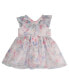 ფოტო #2 პროდუქტის Baby Girls Floral Mesh Social Dress with Diaper Cover