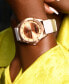 ფოტო #3 პროდუქტის Unisex Elizabeth Three Hand Quartz Rose Leather Watch 44mm
