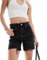 Фото #5 товара ASOS DESIGN Tall denim dad short in wash black