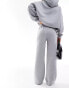 Фото #6 товара ASOS DESIGN wide leg jogger with frill detail in grey marl