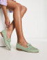 Фото #1 товара ASOS DESIGN Modern loafer with chain in sage green