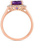 ფოტო #7 პროდუქტის EFFY® Amethyst (1-7/8 ct. t.w.) & Diamond (1/5 ct. t.w.) Ring in 14k Rose Gold (Also in Blue Topaz & Citrine)