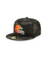 ფოტო #1 პროდუქტის Men's Black Cleveland Browns Camo 59FIFTY Fitted Hat