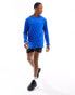 Фото #1 товара Nike Training Dri-FIT chest swoosh long sleeve in blue