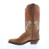 Фото #5 товара Sage 9072 Womens Brown Leather Slip On Cowboy Western Boots 7