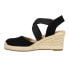 Easy Spirit Meza Wedge Espadrille Womens Black Casual Sandals E-MEZA-001