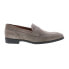 Фото #2 товара Bruno Magli Brando Mens Gray Suede Slip On Loafers & Slip Ons Penny Shoes