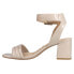 Фото #3 товара CL by Laundry Blest Block Heels Ankle Strap Womens Beige Dress Sandals IT001TXW