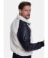 Men's Shearling Jacket, Silky Black With White Curly Wool