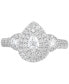 ფოტო #3 პროდუქტის Diamond Pear-Cut Halo Engagement Ring (1 ct. t.w.) in 14k White Gold