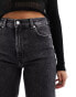 Фото #8 товара & Other Stories high waist wide leg jeans in salt and pepper black