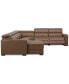 Фото #10 товара Nevio 157" 6-Pc. Leather Sectional with 2 Power Recliners, Headrests and Chaise, Created For Macy's
