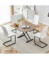 Фото #1 товара Modern Minimalist Lifting Table & 4 Upholstered Chairs
