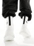 Фото #3 товара ASOS DESIGN chunky zip up sock boots in white with motocross detailing