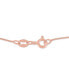Фото #2 товара Macy's diamond Heart and Cross 18" Pendant Necklace (1/10 ct. t.w.) in 14k Rose Gold-Plated Sterling Silver
