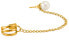 Modern gold-plated single earring 2 in 1 VBE6013G-PET