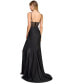 Фото #2 товара Juniors' Strappy Sequinned-Lace Illusion-Corset Maxi Dress