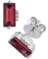 ფოტო #1 პროდუქტის Rhodolite Garnet (2 ct. t.w.) & White Topaz Accent Stud Earrings in Stering Silver