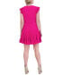 Women's Ruched Flutter-Sleeve V-Neck Dress