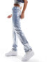 Фото #6 товара Only Jaci denim coated straight jeans in silver