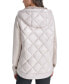 Фото #2 товара Women's Quilted Curved Hem Puffer Vest with Pop Mesh Lining